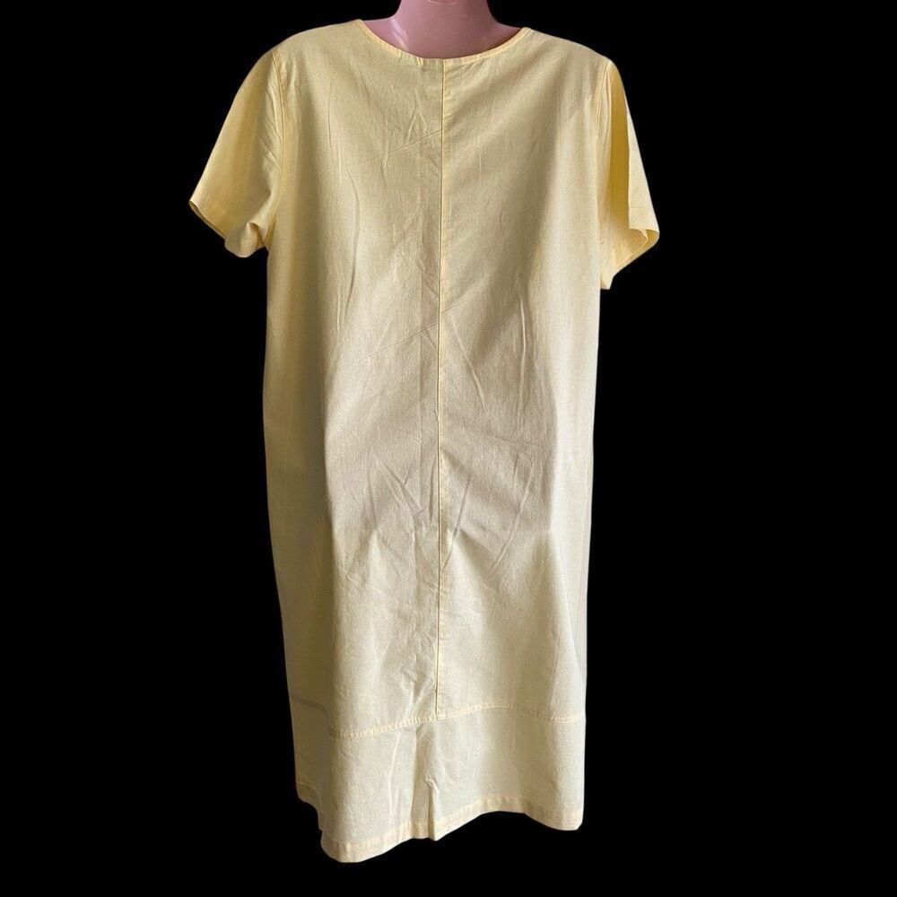 Vtg Jane Ashley Dress Size Large Yellow Fruit Tropical Resort Vacation Beaded - Picture 5 of 7